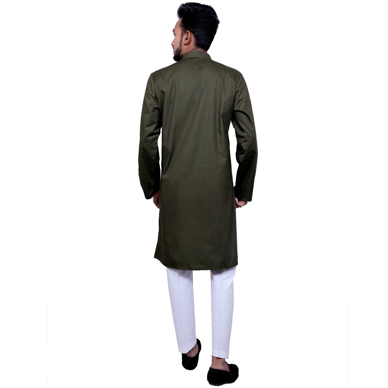 Men Wine Color Embroidery Long Kurta Pajama Set – Ethnic India