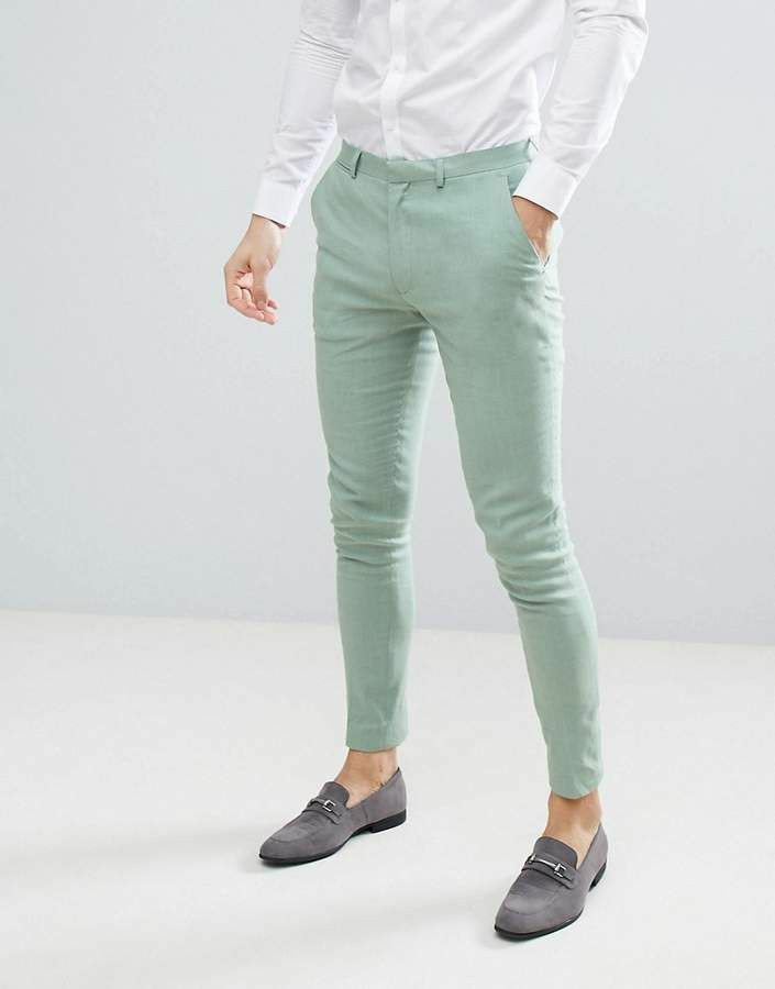 Light Green Skinny Trousers  Karigari Shop